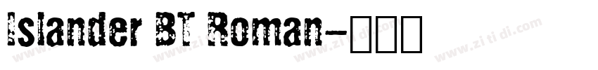 Islander BT Roman字体转换
